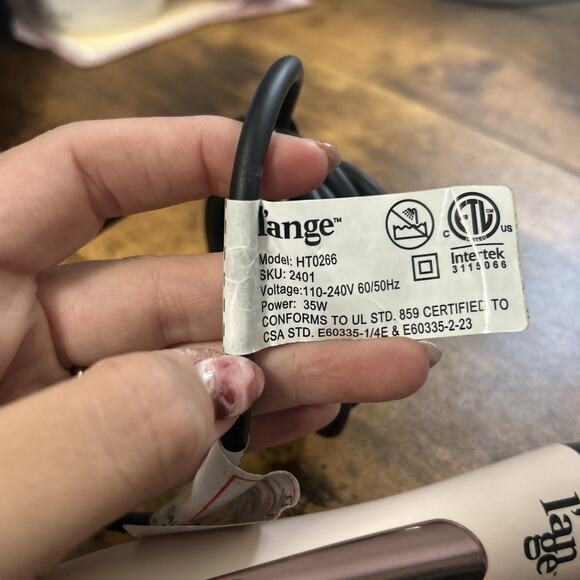 Lange Le Curl Titanium Curling Wand 1” Model HT0266 Pink - Picture 3 of 3